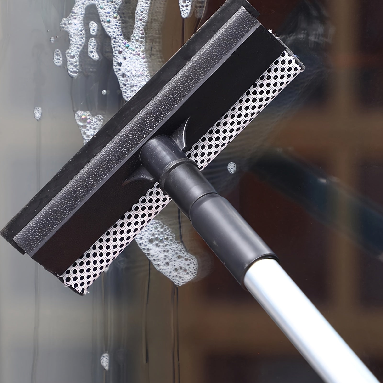 2 IN 1 Car Window Cleaning Brush Squeegee Scraper Wiper