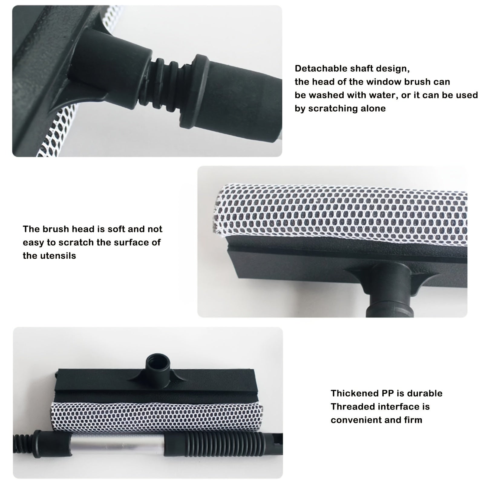2 IN 1 Car Window Cleaning Brush Squeegee Scraper Wiper