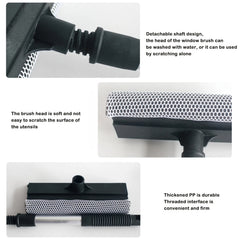 2 IN 1 Car Window Cleaning Brush Squeegee Scraper Wiper