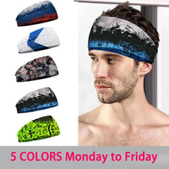 Men's Printed Breathable Hair Band for Sports