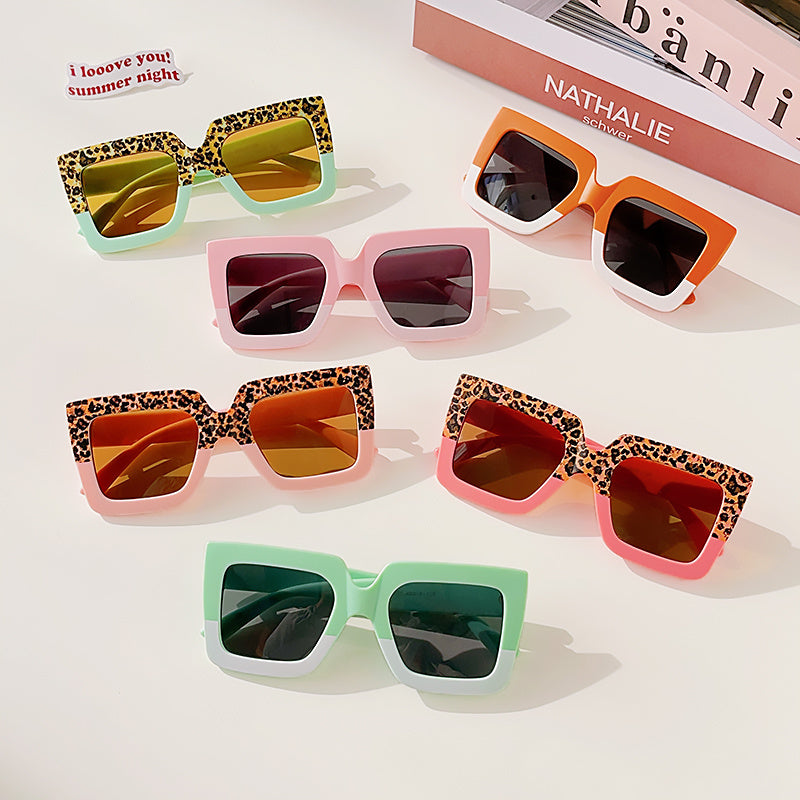 Baby Girl's Leopard Geometric Camouflage Sunglasses UV400