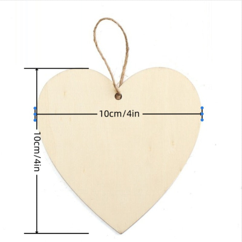 Wooden Heart Shaped Pet Memorial Ornament