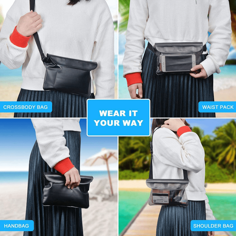 Waterproof PVC Diving Bag with Adjustable Strap and Phone Storage