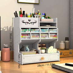Desktop Pen Holder Storage Box DIY Functional Classification Pen Holder