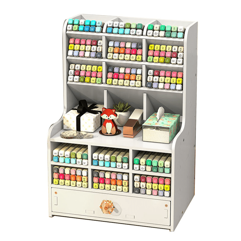 Desktop Pen Holder Storage Box DIY Functional Classification Pen Holder