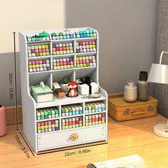 Desktop Pen Holder Storage Box DIY Functional Classification Pen Holder
