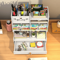 Desktop Pen Holder Storage Box DIY Functional Classification Pen Holder