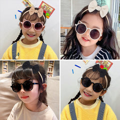 Girls Cat Ears Sunglasses & Bowknot Hairband Set