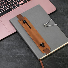 3pcs PU Leather Pen Cover Book Notebook Vintage Rubber Band