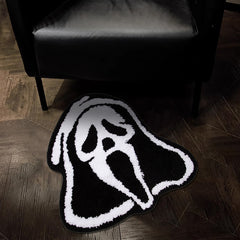 Halloween Skull Head Carpet Fluffy Plush Bedroom Mat