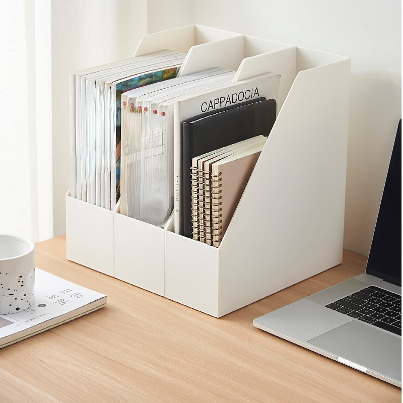 Desktop File Rack Office Book Stand Student File Storage Box