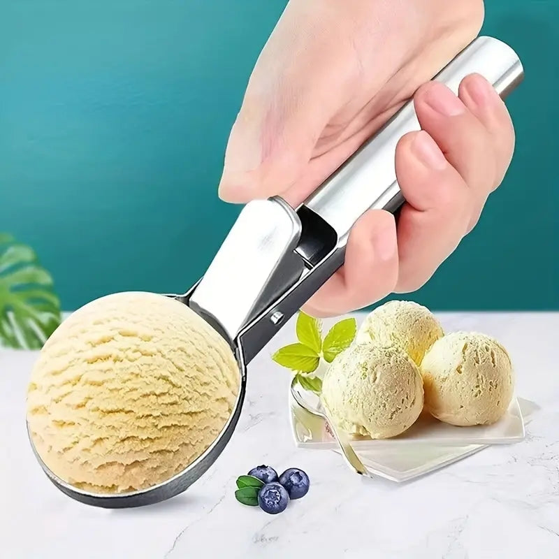 Stainless Steel Ice Cream Scoop & Fruit Spoon