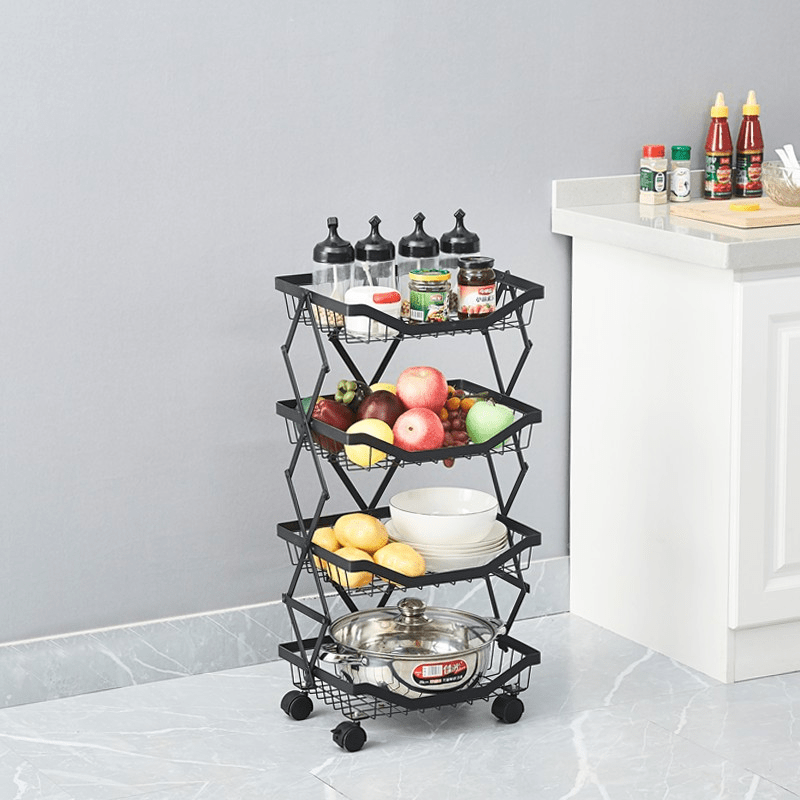 Foldable Telescopic Storage Rack for Fruits and Vegetables