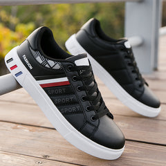 Men's Skate Shoes Good Traction Easy Clean Lace-up Sneakers