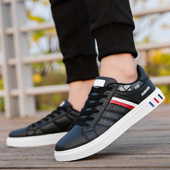 Men's Skate Shoes Good Traction Easy Clean Lace-up Sneakers