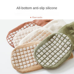 3 Pairs Cartoon Pattern Knitted Non-Slip Floor Socks for Baby Boys