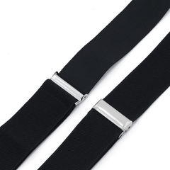 Men's X Shaped Suit Braces Adult 4 Clip Cross Straps Suspender