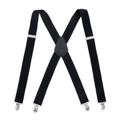 Men's X Shaped Suit Braces Adult 4 Clip Cross Straps Suspender