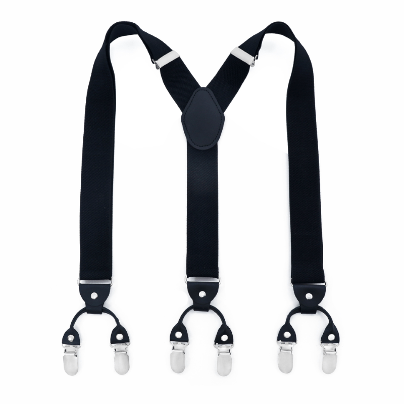 Men's X Shaped Suit Braces Adult 4 Clip Cross Straps Suspender