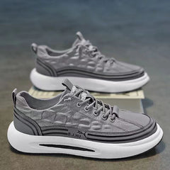 Men's Lace up Sneakers Comfortable Canvas Shoes