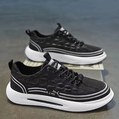 Men's Lace up Sneakers Comfortable Canvas Shoes
