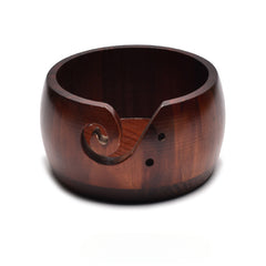 Round Woolen Wooden Bowls for Knitting Storage - Set of 2