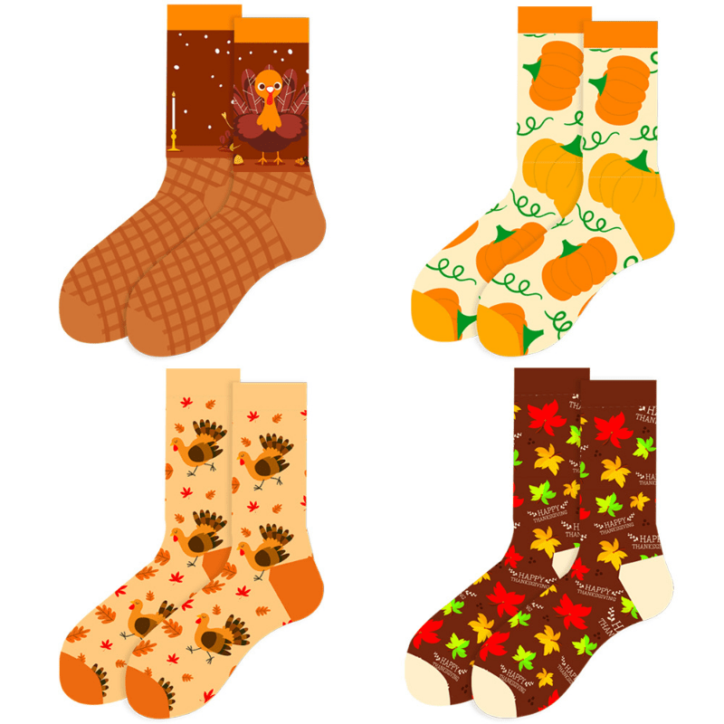 Creative Pattern Breathable Football Socks, Training Running Cycling