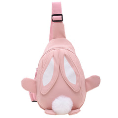 Kids Rabbit Ears Shoulder Bag - Cartoon Chest Bag for Girls