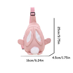 Kids Rabbit Ears Shoulder Bag - Cartoon Chest Bag for Girls