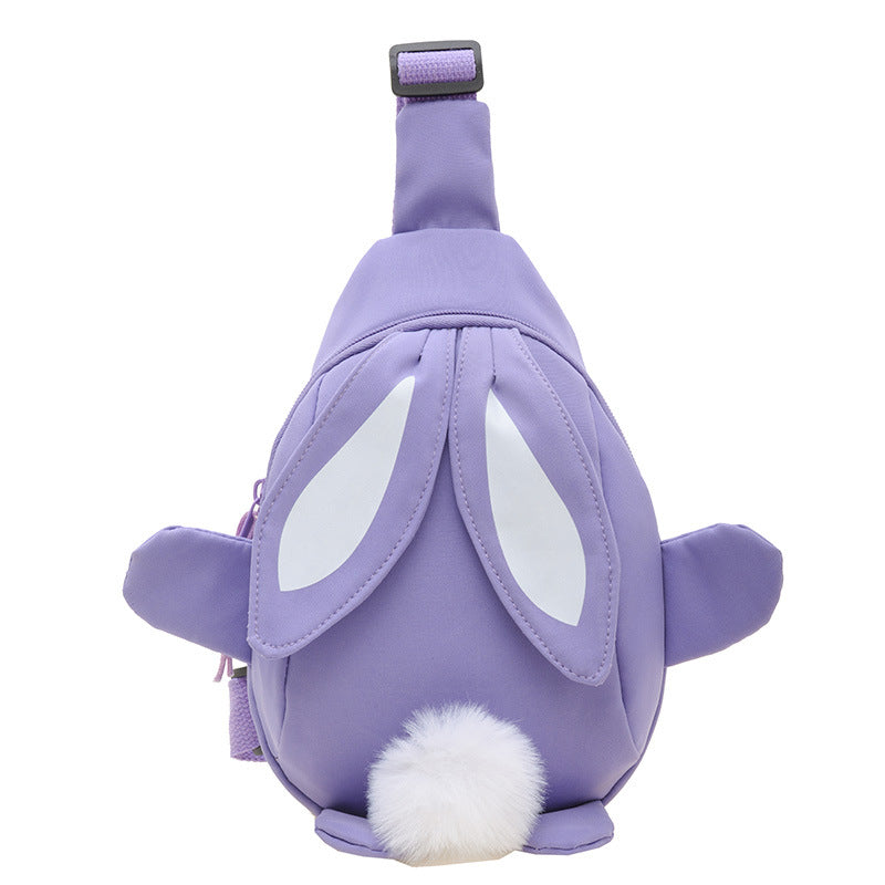 Kids Rabbit Ears Shoulder Bag - Cartoon Chest Bag for Girls