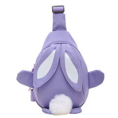 Kids Rabbit Ears Shoulder Bag - Cartoon Chest Bag for Girls