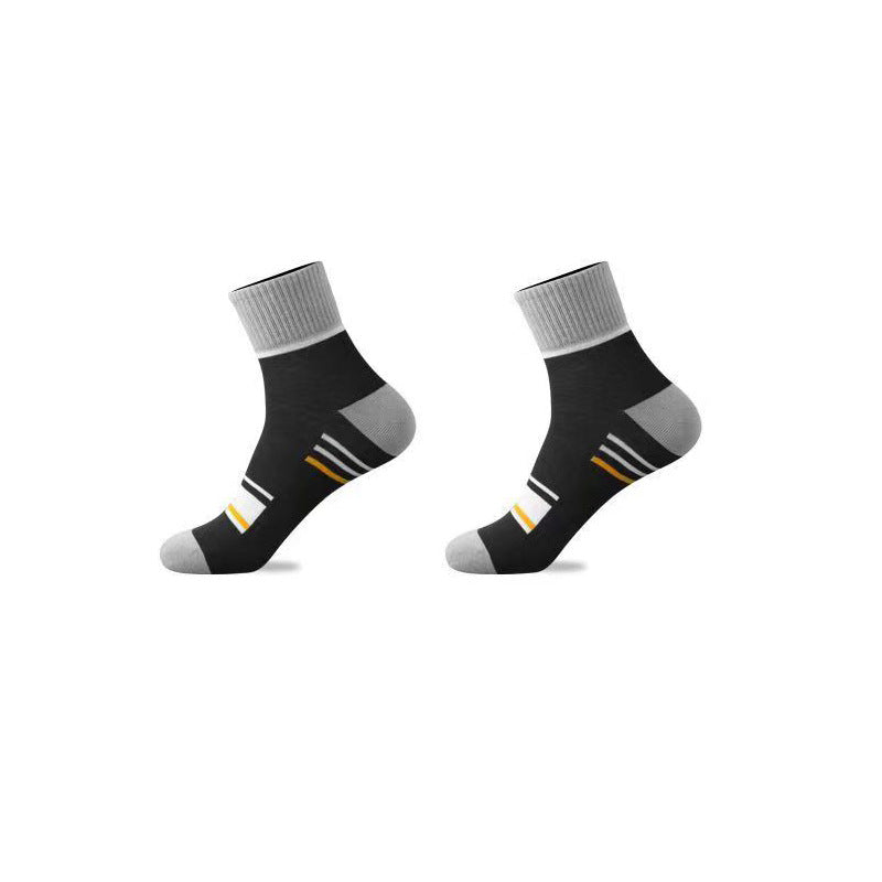 5 Pairs Men's Anti-odor Mid-calf Socks for Outdoor Activities