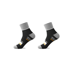 5 Pairs Men's Anti-odor Mid-calf Socks for Outdoor Activities