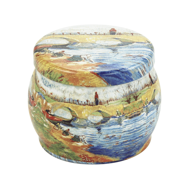 Large Belly Metal Box Iron Flower Tea Tin Can Retro Printing Tin Can
