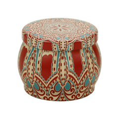 Large Belly Metal Box Iron Flower Tea Tin Can Retro Printing Tin Can