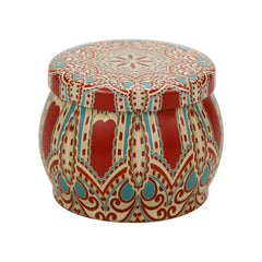 Large Belly Metal Box Iron Flower Tea Tin Can Retro Printing Tin Can