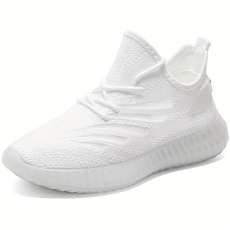 Breathable Flying Woven Sneakers Casual Lace Up Outdoor Shoes