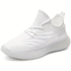 Breathable Flying Woven Sneakers Casual Lace Up Outdoor Shoes