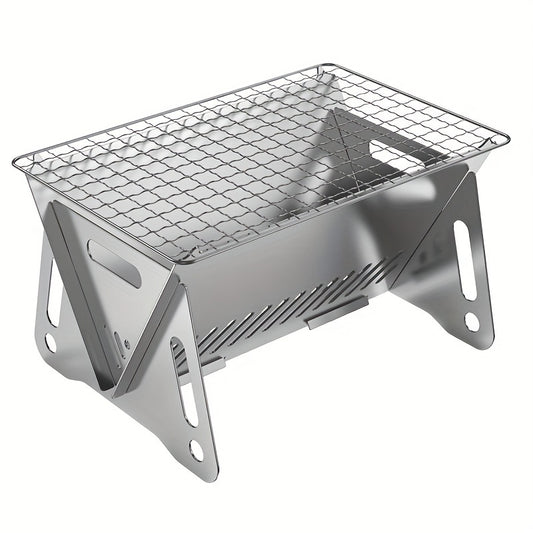 Foldable BBQ Grill Stainless Steel Card Stove Portable Charcoal Stove