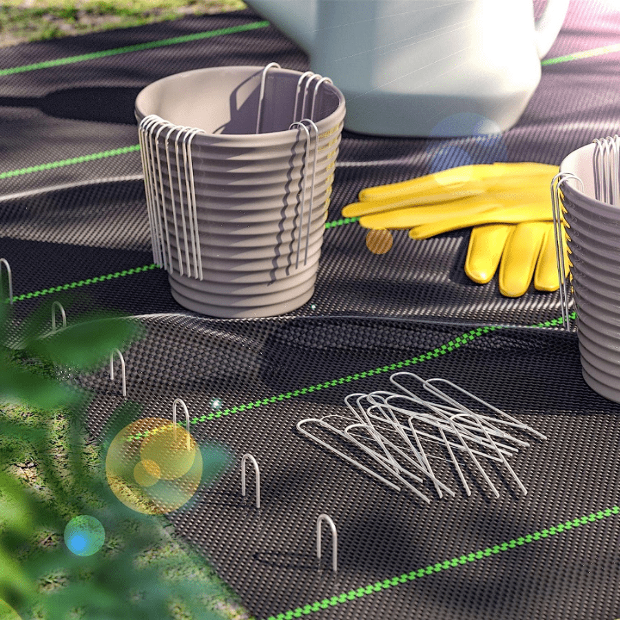 50 Packs Landscape Staples 15 24 Cm Garden Stakes Galvanized U Shaped Pins