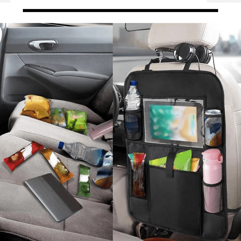 Car Backseat Organizer with Tablet Holder & Storage Pockets