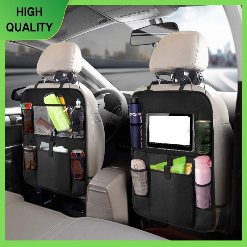 Car Backseat Organizer with Tablet Holder & Storage Pockets