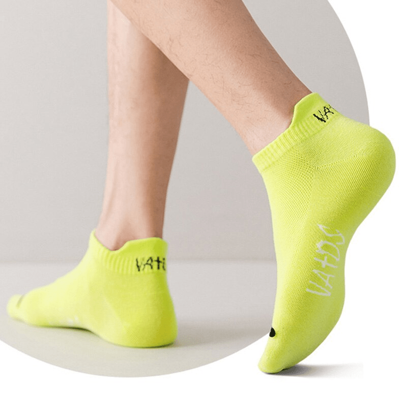 5 Pairs Low Cut Cotton Socks for Travel Running Cycling
