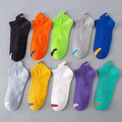 5 Pairs Low Cut Cotton Socks for Travel Running Cycling