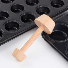 Wood Egg Tart Pusher Double Sided Tart Tamper Pastry Pusher