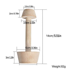Wood Egg Tart Pusher Double Sided Tart Tamper Pastry Pusher