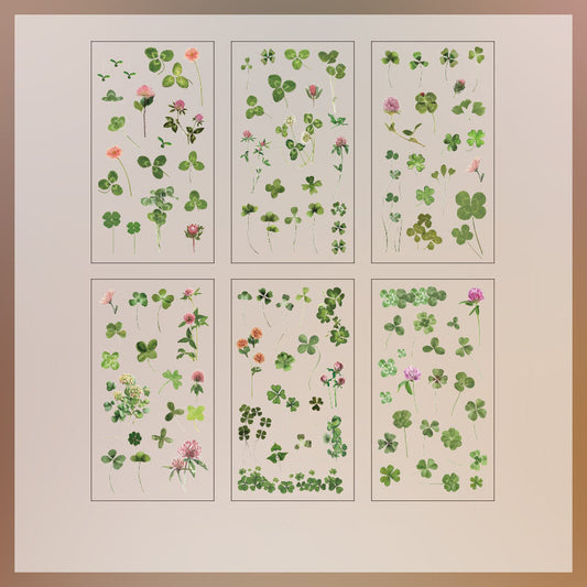 6pcs Flowers Stickers Scrapbook Bullet Journal Self adhesive Stickers