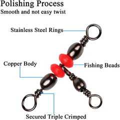 T-shaped Swivel Ring Fishing Line Hook Connector 10-20pcs