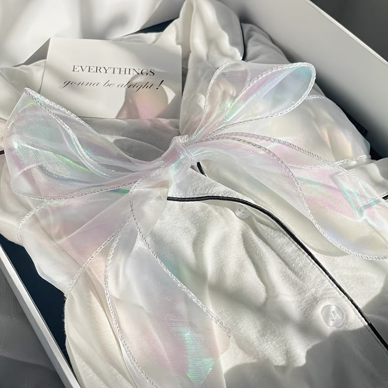Sparkle Organza Chiffon Ribbon 6in Width 10yd roll