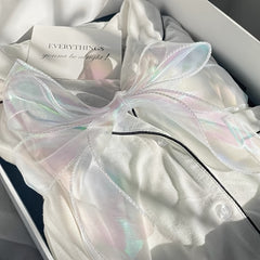Sparkle Organza Chiffon Ribbon 6in Width 10yd roll